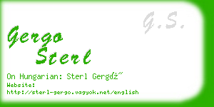 gergo sterl business card